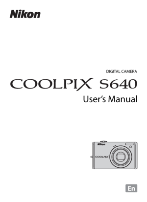 Page 1En
User’s Manual
DIGITAL CAMERA
Downloaded From camera-usermanual.com Nikon Manuals 