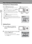 Page 4230
Basic Photography and Playback: Auto Mode
Step 4 Viewing and Deleting Pictures
Viewing Pictures (Playback Mode)
Press the c (playback) button.
•The last picture shot will be displayed in full-frame 
playback mode.
•Rotate the rotary multi selector, or press H, I, J 
or K, to view additional pictures (A10).
•Pictures may be displayed briefly at low resolution 
while being read from the memory card or internal 
memory.
•Press the A button or the shutter-release button 
to return to shooting mode.
•When...