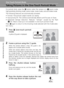 Page 6450
One-Touch Portrait Mode
One-Touch Portrait Mode
Taking Pictures in the One-Touch Portrait Mode
For portrait shots, press the m button when the camera is in L (auto) mode,
high-sensitivity shooting mode, scene mode, movie mode, and anti-shake mode.
The following features are automatically activated:
• Portrait: The portrait subject stands out clearly.
• Face-priority AF: The camera automatically detects and focuses on faces.
• Advanced red-eye reduction: Reduces “red-eye” caused by the flash
(c33)....