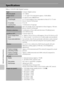 Page 196184
Technical Notes and Index
Specifications
Nikon COOLPIX S80 Digital Camera
TypeCompact digital cameraEffective pixels14.1 million
Image sensor1/2.3-in. type CCD; total pixels: approx. 14.48 million
Lens5× optical zoom, NIKKOR lensFocal length6.3-31.5mm (angle of view equivalent to that of 35-175 mm 
lens in 35mm [135] format)
f/-numberf/3.6-4.8Construction13 elements in 10 groups
Digital zoomUp to 4× (angle of view equivalent to that of approx. 700 mm 
lens in 35mm [135] format)
Vibration...