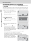 Page 5644
Basic Shooting Functions
Basic Photography and Playback: G (Easy Auto) Mode
r Tapping the Monitor to Focus (Touch AF/AE)
The touch shooting setting can be changed from Touch shutter (default setting) 
to Touch AF/AE.
Tap a subject in the monitor to select the area at which the camera focuses. Press 
the shutter-release button halfway to lock focus and exposure for the area tapped, 
and press the shutter-release button the rest of the way down to take the picture.
1Tap the bottom tab to display the...