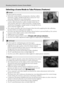 Page 7664
Shooting Suited to Scenes (Scene Mode)
More on Shooting
Selecting a Scene Mode to Take Pictures (Features)
b Portrait
Use this mode for portraits.
•When the camera detects a human face, that face will be 
framed by a yellow double border (focus area). See “Face 
Detection” (A49) for more information.
•If more than one face is detected, the face nearest to the 
camera will be framed by a yellow double border (focus 
area) and the other faces will be framed by a single border. 
Tap the face framed by a...