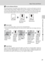 Page 3725
Step 3 Focus and Shoot
Basic Photography and Playback: L (Auto) Mode
lShutter-Release Button
The camera features a two-stage shutter-release button. To set focus and exposure, press the
shutter-release button halfway, stopping when you feel resistance. Focus and exposure lock
while the shutter-release button is held in this position. To release the shutter and take a pic-
ture, press the shutter-release button the rest of the way down. Do not use force when press-
ing the shutter-release button, as...