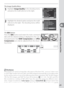 Page 39Reference—Image Quality and Size
29
The Image Quality Menu
1 Highlight Im age  Quality in the shooting menu 
and press the multi selector to the right.
2 High light  the  de sired  op tion  and  press  the  multi 
se lec tor to the right.  The shooting menu will be 
displayed.
The QUAL Button
Press the QUAL button and rotate the main command 
dial until the desired setting is displayed in the con-
trol panel (note that RAW Compression and JPEG 
Compression can only be adjusted from the shoot-
ing menu)....