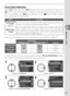 Page 6555
Reference—Focus
Focus Zone Selection
When  (single-area AF) or  (dynamic-area AF) is selected for AF-area mode 
(
 54), the user can select from normal or wide focus areas (only normal focus 
areas are available when 
 group dynamic-area or  closest subject priority 
AF is selected for AF-area mode).
Option Description
Normal Frame
(11 Areas)
(default)User can select from eleven focus areas; camera focuses on selected fo-
cus area.  Use to focus on speciﬁ c areas of subject.
Wide Frame
(7 Areas)User...