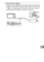 Page 227205
n
4Connect the AC adapter.
Connect the AC adapter power cable to the AC socket on AC
adapter (q) and the EP-5F power cable to the DC socket ( w).
A  P  icon is displayed in the monitor when the camera is
powered by the AC adapter and power connector. 