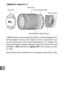 Page 254232
n
1 NIKKOR VR 10–100mm f/4–5.6
1 NIKKOR lenses are exclusively for Nikon 1 interchangeable lens
format digital cameras. The angle of view is equivalent to a
35 mm format lens with a focal length about 2.7× longer. The
lenses listed above support vibration reduction and can be used
with  On or  Off selected for  Optical VR in the camera menus
( 0 183).
Zoom lenses can be zoomed in or out using the zoom ring (040).
Retractable lens barrel button
Zoom ring
Lens cap Lens mounting mark
CPU contacts 