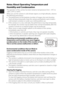 Page 16xiv
Introduction
Notes About Operating Temperature and 
Humidity and Condensation
The operation of this camera has been tested at temperatures from −10°C to 
+40°C (14°F to 104°F). 
When you use the camera in cold climate regions or at high altitudes, observe 
the following precautions. 
•The performance of the batteries (number of images shot and shooting 
time) will drop temporarily. Keep the camera and batteries warm inside a 
cold-resistant container or under your clothing before use.
• If the camera...