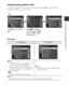 Page 279
Parts of the Camera and Main Functions
Switching Among Menu Tabs
To display a different menu, such as the setup menu (A91), use the multi 
selector to switch to another tab.
Tab Types
For ShootingFor Playback
j  tab:
Displays the settings available for the 
current shooting mode ( A27). 
Depending on the current shooting 
mode, the tab icon that is displayed 
will be different.
e  tab:
Displays movie recording settings. c
 tab:
Displays the setting s available for the 
playback mode.
z  tab:
Displays...