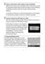 Page 260
240BThe Setup Menu: Camera Setup
2
Frame a featureless white object in the viewfinder.
With the lens about ten centimeters (four inches) from a well-
lit, featureless white object, fram e the object so that it fills the 
viewfinder and then press the shutter-release button 
halfway.
In autofocus mode, focus will automatically be set to infinity; 
in manual focus mode, set focus to infinity manually.
3
Acquire Image Dust Off reference data.
Press the shutter-release button the rest of the way down to...