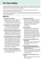 Page 12
x
For Your Safety
To prevent damage to your Nikon product or injury to yourself or to others, read the following 
safety precautions in their entirety before using this equipment.
 Keep these safety instructions 
where all those who use the product will read them.
The consequences that could result from failur e to observe the precautions listed in this 
section are indicated by the following symbol:
❚❚ WARNINGS
A
Keep the sun out of the frame
Keep the sun well out of the frame when 
shooting backlit...