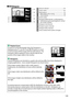 Page 137
120
❚❚RGB Histogram
1Retouch indicator ...................................................179
2Protect status ...........................................................126
3White balance ............................................................ 76
White balance fine-tuning ................................. 78
Preset manual ......................................................... 79
4Camera name
5Histogram (RGB channel). In all histograms, 
horizontal axis gives pixel brightness, vertical 
axis...