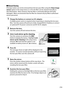 Page 233
216
❚❚Manual Cleaning
If foreign matter can not be removed from the low-pass filter using the  Clean image 
sensor  option in the setup menu ( 0214), the filter can be cleaned manually as 
described below.
 Note, however, that the filter is extremely delicate and easily 
damaged.
 Nikon recommends that the filter be  cleaned only by Nikon-authorized 
service personnel.
1Charge the battery or connect an AC adapter.
A reliable power source is required when inspecting or cleaning the low-pass 
filter....