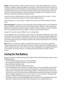 Page 236
219
Storage: To prevent mold or mildew, store the camera in a dry, well-ventilated area. If you are 
using an AC adapter, unplug the adapter to prevent fire.
 If the product will not be used for an 
extended period, remove the battery to prevent leakage and store the camera in a plastic bag 
containing a desiccant.
 Do not, however, store the camera case in a plastic bag, as this may 
cause the material to deteriorate.
 Note that desiccant gradually loses its capacity to absorb 
moisture and should be...