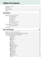 Page 6
iv
Package Contents........................................................................................................................i
Q&A Index ...................................................................................................................... .............. ii
For Your Safety ................................................................................................................ ........... x
Notices...