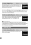 Page 252226
U
When calculating exposure, center-weighted metering assigns 
the greatest weight to a circle in the center of the frame.
 The 
diameter ( φ) of this circle can be set to 8, 12, 15, or 20 mm or to 
the average of the entire frame.
Note that unless  Average is selected, the diameter is fixed at 12 mm when a non-CPU 
lens is used, regardless of the setting selected for  Non-CPU lens data in the setup 
menu (
0172). When  Average  is selected, the average of the entire frame will be 
used for both CPU...