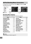 Page 314290
To display the shooting menu, press G and select the  C 
(shooting menu) tab.
Shooting Menu Options
The shooting menu contains the following options:
C The Shooting Menu:  Shooting Options
G button
Option0
Shooting menu bank 291
Extended menu banks 292
Storage folder 293
File naming 295
Primary slot selection 86
Secondary slot function 86
Image quality 79
JPEG/TIFF recording 81, 83
NEF (RAW) recording 81
Image area 74
White balance 148
Set Picture Control 170
Manage Picture Control 177
Color space...