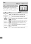 Page 414390
Create a cropped copy of the selected 
photograph.
 The selected photograph 
is displayed with the selected crop 
shown in yellow; create a cropped copy 
as described in the following table.
Trim
G  button ➜Nretouch menu
ToUseDescription
Reduce size of  crop
WPress  W to reduce the size of the crop.
Increase size of  crop
XPress  X to increase the size of the crop.
Change crop  aspect ratio Rotate the main command dial to choose the 
aspect ratio.
Position crop Use multi selector to position the...