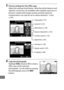 Page 424400
3Choose settings for the JPEG copy.
Adjust the settings listed below.
 Note that white balance and 
vignette control are not availabl e with multiple exposures or 
pictures created with image overlay and that exposure 
compensation can only be set to values between –2 and 
+2 EV.
4Copy the photograph.
Highlight  EXE and press  J t o  c r e a te  a  
JPEG copy of the selected 
photograph.
 To exit without copying 
the photograph, press the  G 
button.
Vignette control ( 0297)
Image quality (
079)...