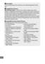 Page 448424
ALens f-number
The f-number given in lens names  is the maximum aperture of the 
lens.
ACompatible Non-CPU Lenses
Non-CPU lens data  (0 229) can be used to enable many of the 
features available with CPU lenses,  including color matrix metering; if 
no data are provided, center-weighted metering will be used in place 
of color matrix metering, while if the maximum aperture is not 
provided, the camera aperture display will show the number of stops 
from maximum aperture and the actual aperture value...