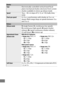 Page 500476
Shutter
TypeElectronically-controlled vertical-travel focal-
plane mechanical shutter; electronic front-curtain 
shutter available in mirror up release mode
Speed1/8000 – 30 s in steps of 1/3, 1/2, or 1 EV, bulb, time, 
X250
Flash sync speed X=1/250s; synchronizes with shutter at 1/320s or 
slower (flash range drops at speeds between 1/250 
and 1/320s)
Release
Release mode S(single frame),  T(continuous low speed), 
U (continuous high speed),  J (quiet shutter-
release),  M (quiet continuous...