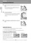 Page 2614
First Steps
First Steps
Inserting the Batteries
1Open the battery-chamber/memory card slot 
cover.
•Before opening the battery-chamber/memory card 
slot cover, hold the camera upside down to prevent 
the batteries from falling out.
2Inserting the Batteries.
•Confirm that the positive (+) and negative (–) terminals 
are oriented correctly as described on the label at the 
entrance of the battery chamber, and insert the 
batteries.
3Close the battery-chamber/memory card slot 
cover.
Applicable...