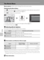 Page 6856
Movies
The Movie Menu
Movie options setting can be changed from the movie menu.
Displaying the Movie Menu
Press A in shooting mode to display the shooting-mode selection menu and set 
the shooting menu to D (movie) mode (A55).
Press d to display the movie menu.
•Use the multi selector to choose and apply settings (A11).
•To exit the menu, press d.
D Selecting Movie Options
The movie menu offers the options shown below.
OptionResolution and Frame Rate
I TV movie 640
(default setting)Resolution:...