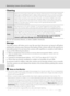 Page 160148
Maximizing Camera Life and Performance
Caring for the Camera
Cleaning
Do not use alcohol, thinner, or other volatile chemicals.
Storage
Turn the camera off when not in use. Be sure that the power-on lamp is off before 
putting the camera away. Remove the battery if the camera will not be used for an 
extended period. Do not store the camera with naphtha or camphor moth balls, or 
in any of the following locations:
•Next to equipment that produces strong electromagnetic fields, such as 
televisions or...