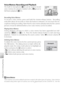 Page 5444
Viewing Pictures on the Camera
Voice Memos: Recording and Playback
The built-in microphone ( 2) can be used to record 
v oice memos for pictures marked with a 
 icon in 
full-frame playback (
 41).
Recording Voice Memos
To  record a voice memo, press and hold the shutter-release button.  Recording 
ends after about 20 seconds or when the button is released.  Do not touch the mi-
crophone during recording.  Note that if a voice memo already exists for the current 
picture, it must be deleted before a...