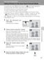 Page 5543
One-Touch Portrait Mode
One-Touch Portrait Mode
Taking Pictures in the One-Touch Portrait Mode
For portrait shots, press A when the camera is in L (auto) mode, high-sensitiv-
ity shooting mode, scene mode, movie mode, and anti-shake mode.
The following features are automatically activated:
• Portrait: The portrait subject stands out clearly.
• Face-priority AF: The camera automatically detects and focuses on faces.
• Advanced red-eye reduction: Reduces “red-eye” caused by the flash
(c29). Macro...