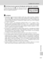 Page 129117
Cuidados de la cámara
Notas técnicas
jEl LED de la luz de ayuda de AF/Indicador del disparador automático
El diodo emisor de luz (LED; c4, 30, 108) que usa la luz de
ayuda de AF/indicador del disparador automático es compa-
tible con el siguiente estándar IEC:
kLa batería
• Compruebe el nivel de carga de la batería cuando vaya a utilizar la cámara y cárguela si
fuera necesario (c12). Cuando la batería esté completamente cargada, detenga el pro-
ceso de recarga, pues podría reducirse el rendimiento de...