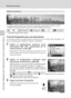 Page 5240
Modos de escena
El disparo adecuado a la escena: modo de disparo a alta sensibilidad, modo Escena
* Se pueden elegir otros ajustes.
Toma de fotografías para una panorámica
La cámara enfoca el sujeto que se encuentra en el centro del encuadre. Uti-
lice un trípode para obtener mejores resultados.
1Utilice el multiselector giratorio para
seleccionar [F Asist. panorama] en el
menú Escenas y pulse d.
Aparecerá el icono de la dirección de barrido (E) de
color amarillo para mostrar la dirección en la que...