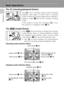 Page 208
Introduction
Basic Operations
The i (shooting/playback) Button
The C (mode) Button
Press C during shooting to display the shooting-
mode selection menu, or during playback to display
the playback-mode selection menu. Use the rotary
multi selector (c9) to choose the desired mode.
• Press i to switch between the mode-selection
menus for shooting mode and playback mode.
Shooting-mode Selection Menu
Playback-mode Selection Menu
Press i once in shooting mode to enter full-frame
playback; press again to...