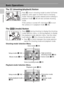 Page 208
Introduction
Basic Operations
The i (shooting/playback) Button
The C (mode) Button
Press C during shooting to display the shooting-
mode selection menu, or during playback to display 
the playback-mode selection menu. Use the rotary 
multi selector (c9) to choose the desired mode.
• Press i to switch between the mode-selection 
menus for shooting mode and playback mode.
Shooting-mode Selection Menu
Playback-mode Selection Menu
Press i once in shooting mode to enter full-frame 
playback; press again to...