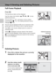 Page 3826
Basic Photography and Playback: Auto Mode
Step 4 Viewing and Deleting Pictures
Full-Frame Playback
Press i.
The last picture taken will be displayed.
Use the rotary multi selector G, H, I, or J to view 
additional pictures.
Pictures taken in “tall” orientation will be rotated 
automatically (c112). The rotating direction can be 
changed (c100).
Pictures may be displayed briefly at low resolution while 
being read from the memory card or internal memory.
Press i or the shutter-release button to switch...