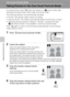 Page 5442
One-Touch Portrait Mode
One-Touch Portrait Mode
Taking Pictures in the One-Touch Portrait Mode
For portrait shots, press A when the camera is in L (auto) mode, high-
sensitivity shooting mode, scene mode, and movie mode.
The following features are automatically activated:
• Portrait: The portrait subject stands out clearly.
• Face-priority AF: The camera automatically detects and focuses on faces.
• Advanced red-eye reduction: Reduces “red-eye” caused by the flash 
(c29). Macro mode is not available...