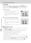 Page 9886
Shooting Options: The Shooting Menu
Shooting, Playback and Setup Menus
Face Priority
Face Priority will take effect when AF area mode is set to Face priority, or when 
Scene mode is set to Portrait or Night portrait. The camera will automatically 
recognize human faces that are facing the camera and set focus on the faces.
1Frame a picture
When the camera recognizes a face (front view), that face 
will be framed by a yellow double border. 
If more than one face is recognized, the face nearest to 
the...