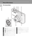 Page 16
4
Introduction
Parts of the Camera
The Camera Body
2
134
56
87
9
Lens cover closed
1
Zoom control .................................................. 25
fg
h
i
j : Wide .................................................... 25
: Tele ....................................................... 25
: Thumbnail playback.......... 54, 55
: Playback zoom.............................. 56
: Help ..................................................... 13
2
Shutter-release button ...................... 13, 26
3Power...