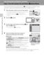 Page 34
22
Basic Photography and Playback : Auto Mode
Basic Photography and Playback : Auto Mode
Step 1 Turn the Camera On and Select A (Auto) Mode
This section describes how to take pictures in A (auto) mode, an automatic, “point-
and-shoot” mode recommended for first-time users of digital cameras. 
1Press the power switch to turn on the camera.
• The power-on lamp (green) will light for a moment and 
the monitor will turn on. The lens will extend.
• Proceed to step 4 when  A is displayed on the 
monitor....