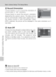 Page 138124
Basic Camera Setup: The Setup Menu
Shooting, Playback, and Setup Menus
I Record Orientation
Choose whether or not to record the orientation of
pictures taken in “tall” orientation.
Choose [Auto] to record the picture’s orientation
detected by the camera’s sensor. The taken picture
will be automatically rotated when played back on
the camera monitor or with PictureProject. When
[Off] is selected, the picture will be displayed in the same orientation as it
was taken.
i Auto Off
Choose the time allowed...