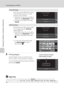 Page 156144
Connecting to a Printer
Connecting to Televisions, Computers and Printers
5Printing begins.
Monitor display returns to the print menu 
shown in step 2 when printing is complete.
To cancel printing before all copies have been 
printed, tap Cancel.
CPaper Size
The camera supports the following paper sizes: Default (the default paper size for the printer 
connected to the camera), 3.5 × 5 in., 5 × 7 in., 100 × 150 mm, 4 × 6 in., 8 × 10 in., Letter, A3, and 
A4. Only sizes supported by the printer will...