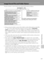 Page 183171
Technical Notes and Index
Image/Sound File and Folder Names
Pictures, movies, or voice memos are assigned file names as follows.
•Files are stored in folders named with a folder number followed by an identifier: 
“P_” plus a three-digit sequential number for pictures taken in Panorama 
assist scene mode (e.g. “101P_001”; A70), and “NIKON” for all other pictures 
(e.g. “100NIKON”). When the number of files within a folder reaches 9999, a new 
folder will be created. File numbers will be assigned...