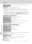 Page 198186
Specifications
Technical Notes and Index
•Unless otherwise stated, all figures are for a camera with a fully-charged 
Rechargeable Li-ion Battery EN-EL10 operated at an ambient temperature of 
25 °C (77 °F).
* Based on Camera and Imaging Products Association (CIPA) standards for measuring the life 
of camera batteries. Measured at 23 (±2) °C (73 (±4) °F); zoom adjusted with each shot, flash 
fired with every other shot, image mode set to p 3968×2232. Battery life may vary 
depending upon shooting...