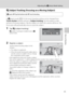 Page 6755
Adjusting the A (Auto) Mode Setting
More on Shooting
s Subject Tracking (Focusing on a Moving Subject)
In A (auto) mode (A51), the touch shooting setting can be changed from 
Touch shutter (default setting) to Subject tracking. Use this option to take 
pictures of moving subjects. Tap the subject on which the camera will focus. The 
focus area will automatically move to track the subject.
1Tap s (subject tracking).
s (subject tracking) is enabled only in A 
(auto) mode.
2Register a subject.
Tap the...