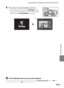 Page 137E25
Connecting the Camera to a Printer (Direct Print)
Reference Section
4The camera is automatically turned on.
•When properly connected, the PictBridge startup 
screen (
1) will be displayed in the camera monitor, 
followed by the Print selection screen (
2).
Print selection
32 NO.  3215/11
2011
12
BIf the PictBridge Startup Screen Is Not Displayed
Turn the camera off and disconnect the USB cable. Set the Charge by computer option (E75) in 
the camera’s setup menu to Off and reconnect the cable....