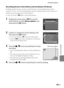 Page 169E57
The Movie Menu
Reference Section
Recording Movies in Slow Motion and Fast Motion (HS Movie)
HS (high speed) movies can be recorded. Movies can be played back in slow 
motion at 1/4 or 1/2 of normal playback speed, or played back in fast motion at a 
speed two times faster than normal speed.
•See “HS Movie” (E58) for more information.
1Display the movie menu (E55), use the 
multi selector to select Movie options, and 
then press the k button.
2Confirm or change HS movie settings, and 
then press the k...