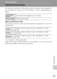 Page 121109
Technical Notes
Technical Notes
Optional Accessories
At the time of writing, the following optional accessories were available for
the COOLPIX S9. Contact your local retailer or Nikon representative for
details.
Approved Memory Cards
The following memory cards have been tested and approved for use in the
COOLPIX S9:
* Cards rated for 10 MB/s (high speed)
Other cards have not been tested. For more details on the memory cards
listed above, please contact the manufacturer.
Rechargeable 
batteryNikon...