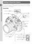 Page 122
Introduction—Getting to Know the Camera
Take a few moments to familiarize yourself with camera controls and displays.  
You may ﬁ nd it helpful to bookmark this section and refer to it as you read 
through the rest of the manual.
Camera Body
Accessory shoe:  180
Getting to Know the Camera
 (ﬂ ash sync mode)
button:  78
[  Flash compensa-
tion:  80]
Lens release button: 
 8
Focus-mode selector:
 
 19, 51 Built-in ﬂ ash: 
 76
Connector cover:  106
Video connector: 
 106
DC-IN connector for optional 
EH-6...