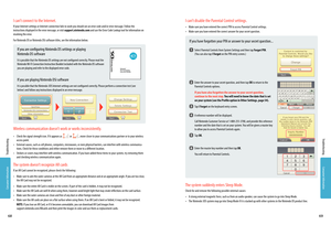 Page 366968
Troubleshooting
Troubleshooting
I can’t connect to the Internet.
If your Internet settings or Internet connection fails to work you should see an error code and/or error message. Follow the instructions displayed in the error message, or visit support.nintendo.com and use the Error Code Lookup tool for information on resolving the error.
For Nintendo DS or Nintendo DSi software titles, see the information below.
If you are configuring Nintendo DS settings or playing Nintendo DS software
It is...