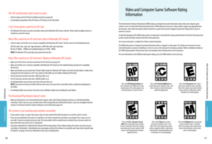 Page 377170
Titles rated RP (Rating Pending) have been submitted to the ESRB and are await-ing final rating. (This symbol appears only in advertising prior to a game’s release.)
Titles rated EC (Early Childhood) have content that may be suitable for ages 3 and older. Contains no material that parents would find inappropriate.
Titles rated E (Everyone) have content that may be suitable for ages 6 and older. Titles in this category may contain minimal cartoon, fantasy or mild violence and/or infrequent use of...